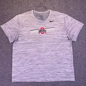 Ohio State Buckeyes Shirt Mens 2XL Heathered Short Sleeve Football Dri Fit Nike